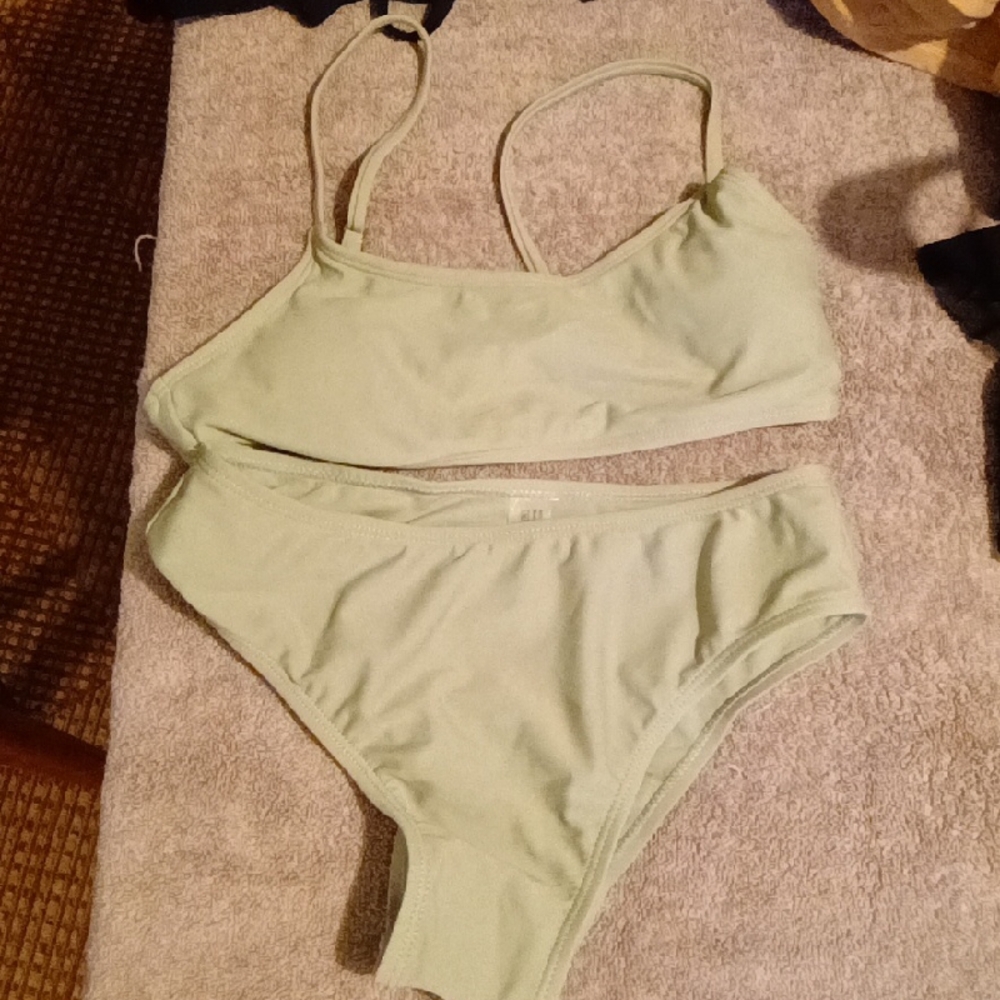 NEW Kids Light Green Bikini Swim Set - Classic Two-Piece